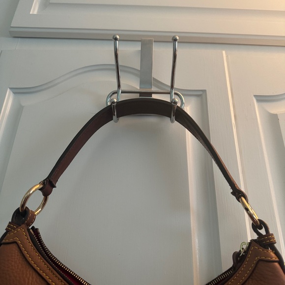 DOONEY & BOURKE 🦆 Vintage Samba Leather Tan Hobo Bag with 🔒 - Picture 9 of 9